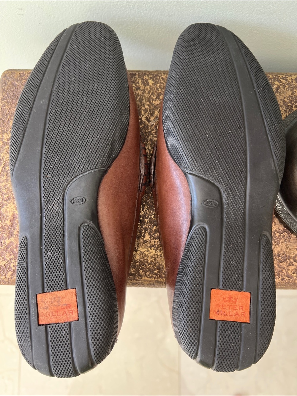 Peter Millar Chestnut Leather horse Bit loafers Slip-Ons - Picture 8 of 11